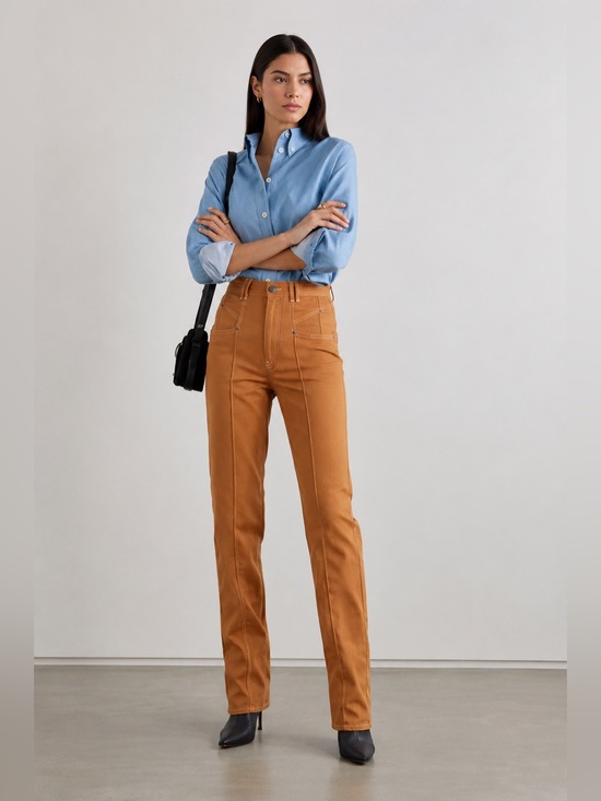 Isabel Marant Pants - New! Isabel Marant Pantalon Lirokae Terracotta Straight Pants Quiet Luxury🧡 S